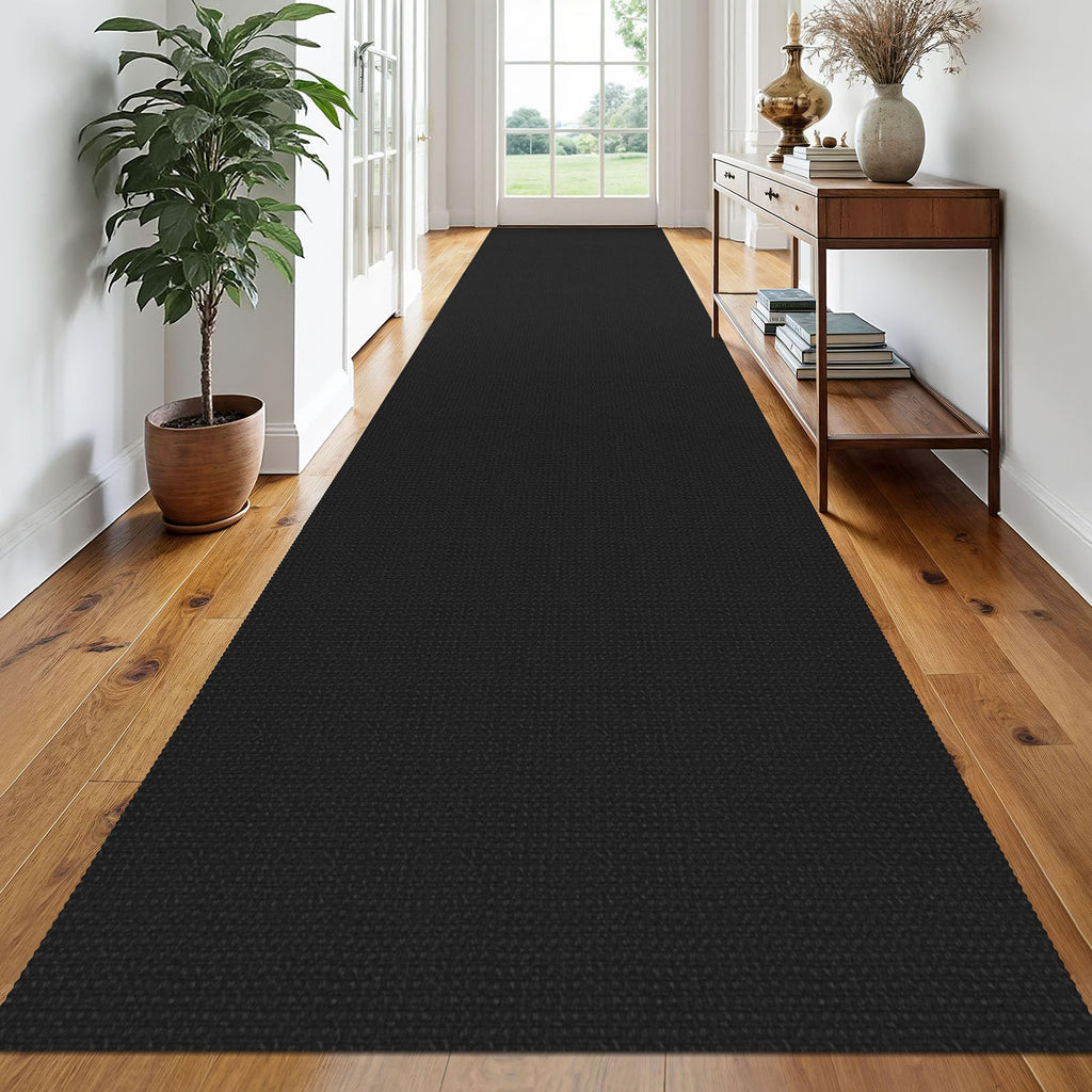 EARTHALL Woven Area Rugs 6x9 Ft Washable Living Room Rugs Non Slip Rubber Backed Dining Room Rug Braided Bedroom Rugs Indoor Floor Carpet for Living Room, Bedroom, Dining Room, Beige/Ivory