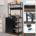 6-Tiers Kitchen Bakers Rack, Microwave Stand Cabinet with Storage