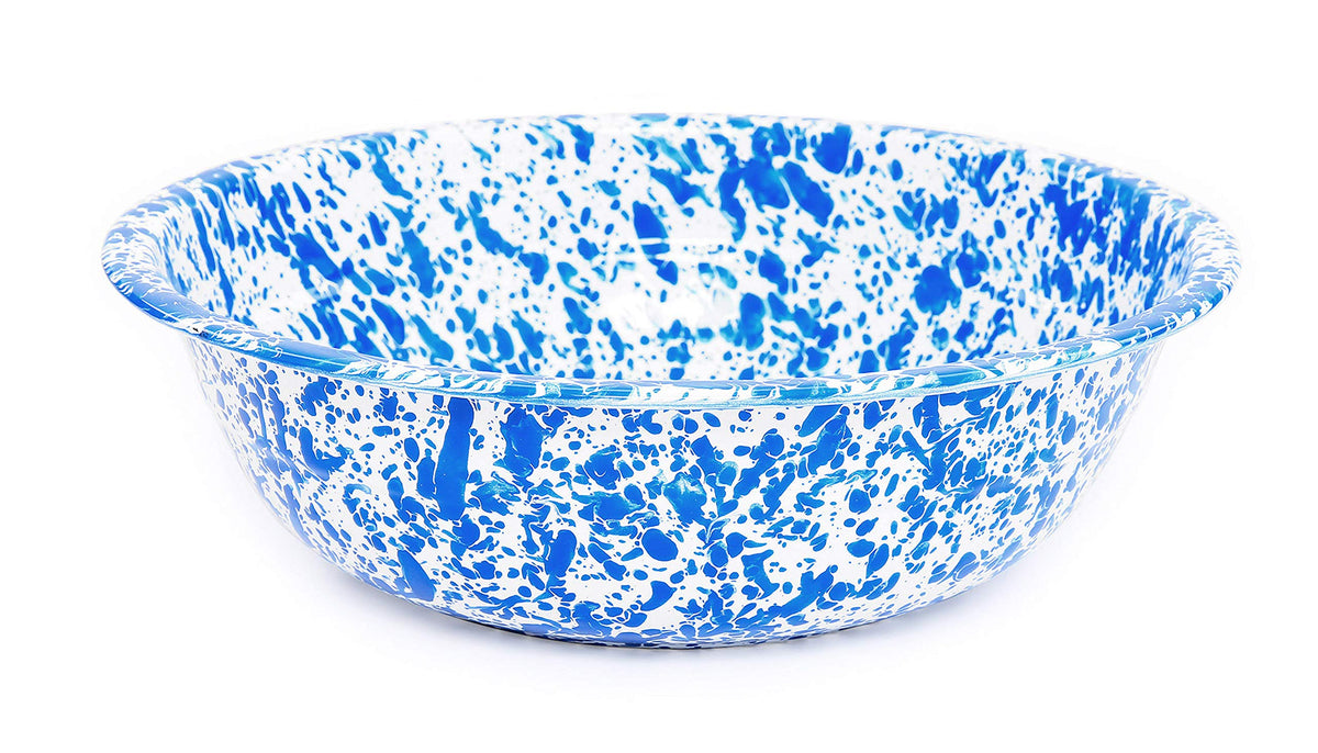 Enamelware Benson Basin, 32 quart, Red/White Splatter (Single)