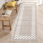 GarveeHome 5x7 Washable Area Rug Checkered Rug for Bedroom Living Room
