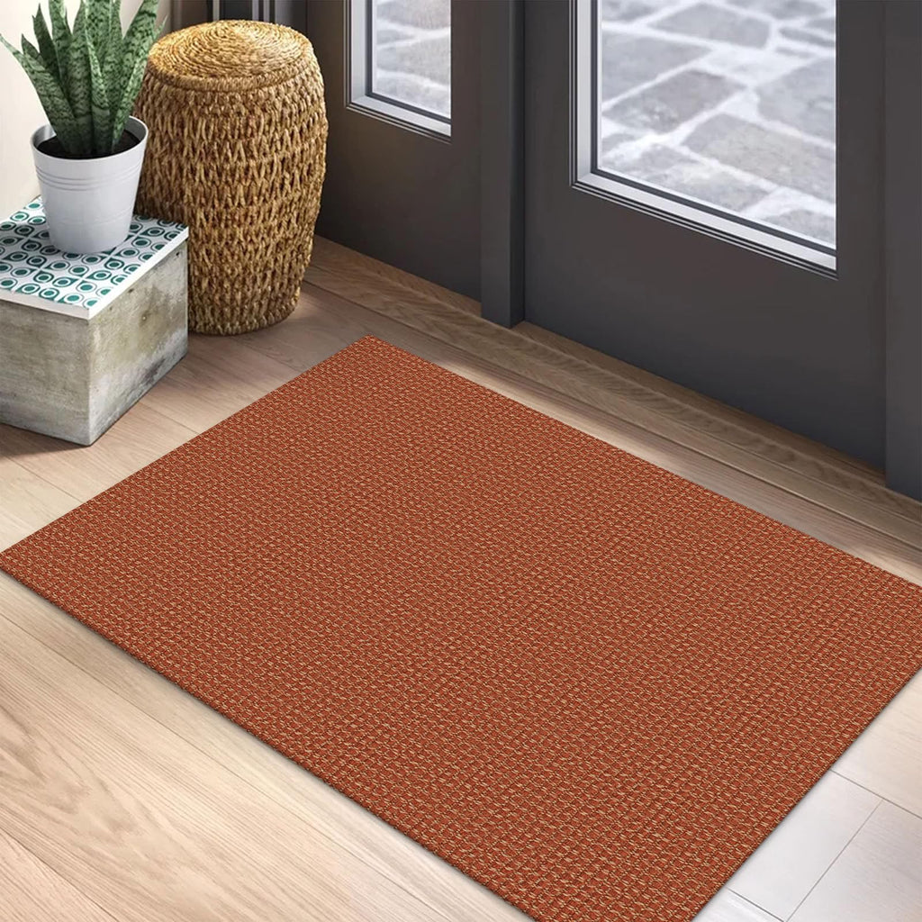 EARTHALL Woven Area Rugs 6x9 Ft Washable Living Room Rugs Non Slip Rubber Backed Dining Room Rug Braided Bedroom Rugs Indoor Floor Carpet for Living Room, Bedroom, Dining Room, Beige/Ivory
