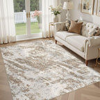 DMOYEST Area Rug Living Room Rugs 9x12 Washable Abstract Grey Carpet