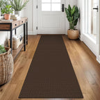 EARTHALL Woven Area Rugs 6x9 Ft Washable Living Room Rugs Non Slip Rubber Backed Dining Room Rug Braided Bedroom Rugs Indoor Floor Carpet for Living Room, Bedroom, Dining Room, Beige/Ivory