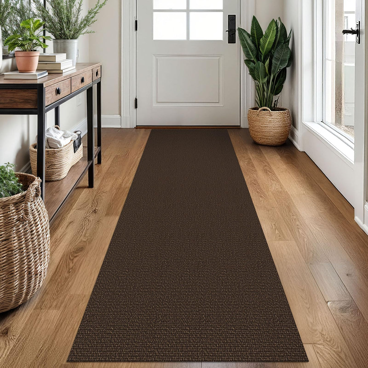 EARTHALL Washable Area Rug, Non Slip Living Room Rug, 5x7 Ft, Sand/Beige