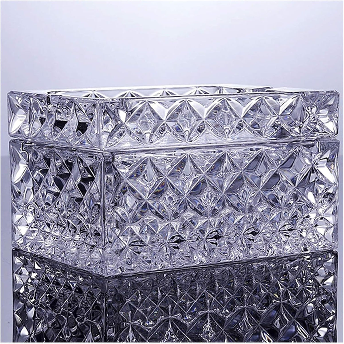 Ashtrays Fashion Crystal Ashtray Multi-function with Cover Dual-use Ashtray Household Living Room Coffee Table ash Tray(Clear)