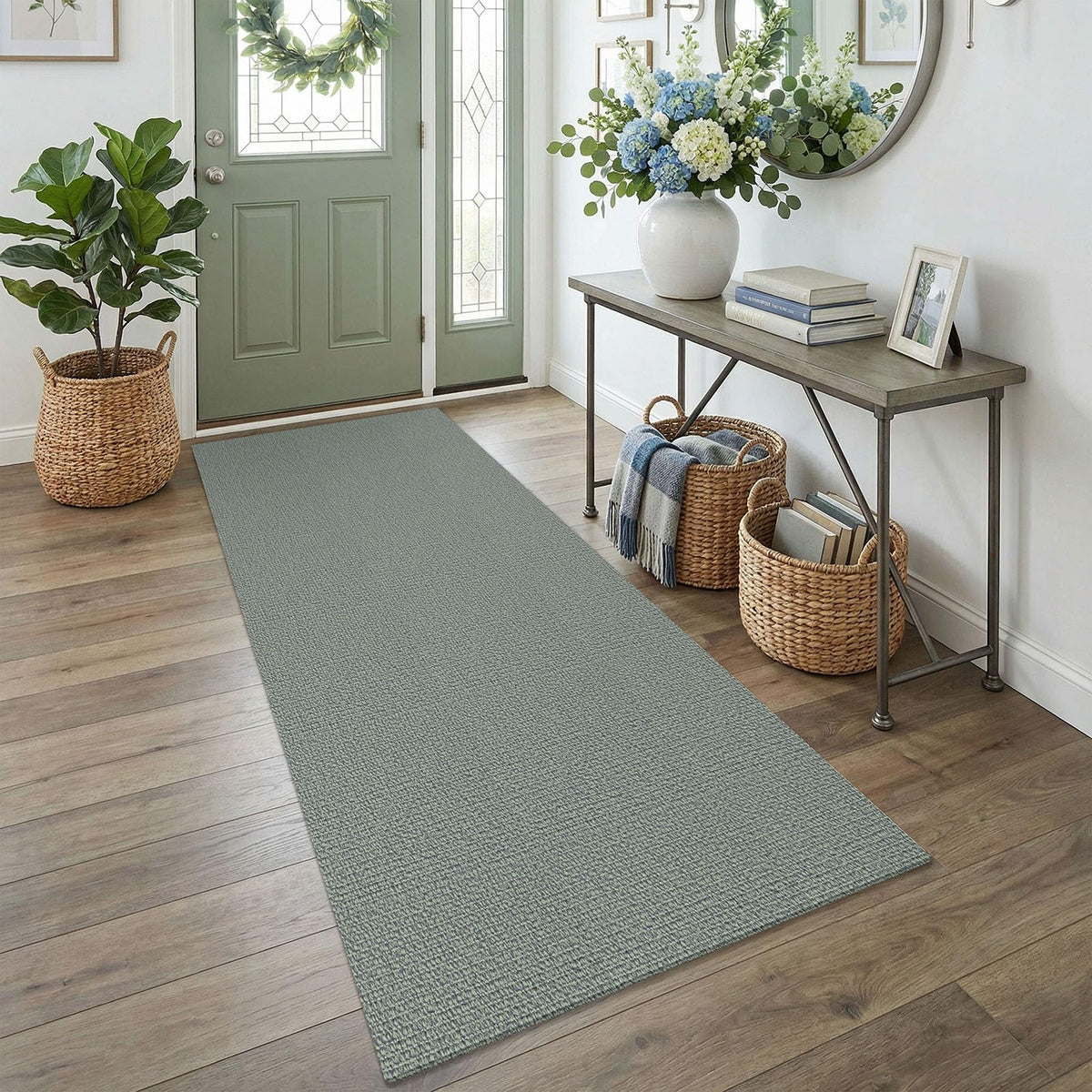 EARTHALL Washable Area Rug, Non Slip Living Room Rug, 5x7 Ft, Sand/Beige