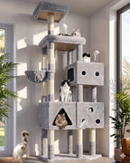 Globlazer Extra Large Cat Tower for Big Cats 20 lbs, 81in, F81, Dark Grey