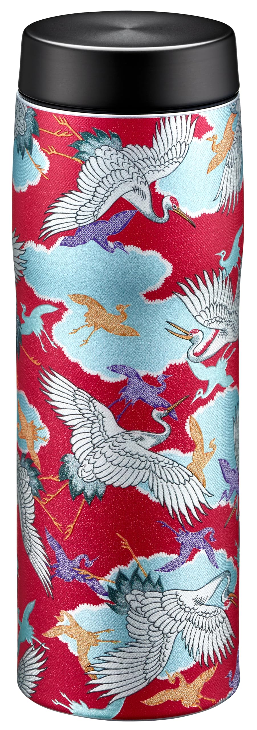 Tiger Made in Japan Insulated Travel Mug,16oz (480ml) - 100-Year Kyoto Yuzen Tradition Design, Premium Stainless Steel Vacuum Water Bottle, with Luxury Paulownia Gift Box, MJX-B048YT, Bamboo Green