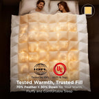 Bedsure PureWoven Feather Down Comforter King Size, All Season Duvet Insert