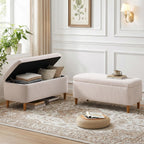 39.4" Ottoman with Storage Upholstered Storage Bench for Living Room