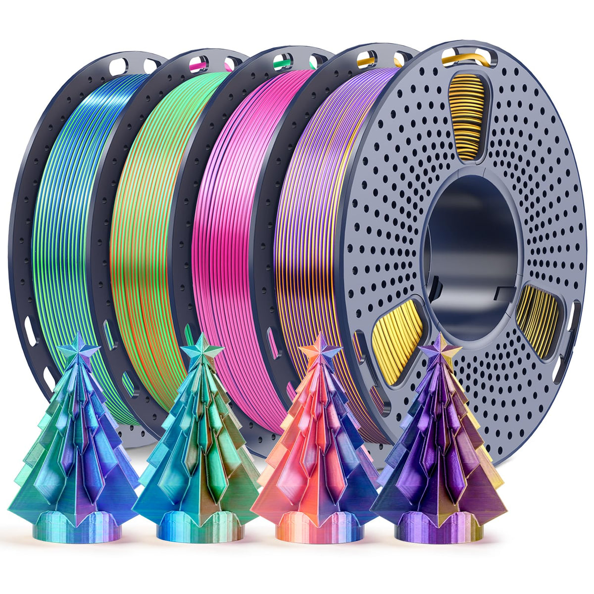 SUNLU PLA Filament 1.75mm, 250g Spool Bundle, 3D Printer Filament