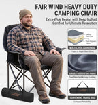 FAIR WIND 2 Pack XL Oversized Padded Camping Chair Heavy Duty for Adults
