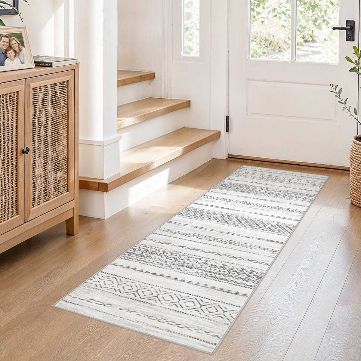 Nakagishi Boho 8x10 Area Rug Living Room Rugs Machine Washable Beige