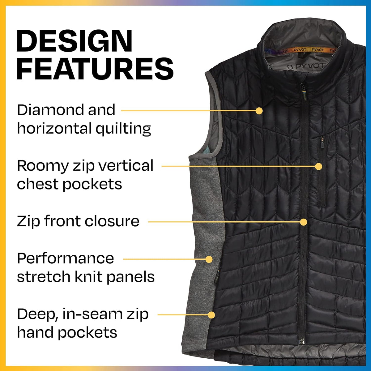 PYVOT Men's Journey Weighted Vest, Fitness Apparel for Walking & Workouts