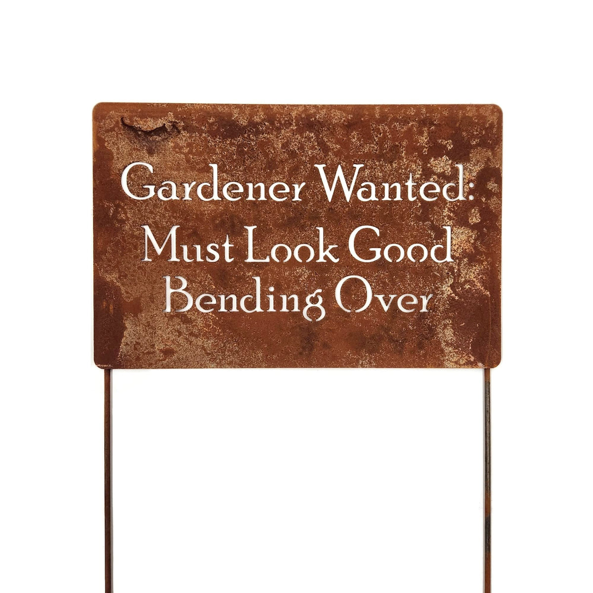 Funny Garden Stake 20 to 33 Inches Tall (Please Don't Die, Large 28" Tall)