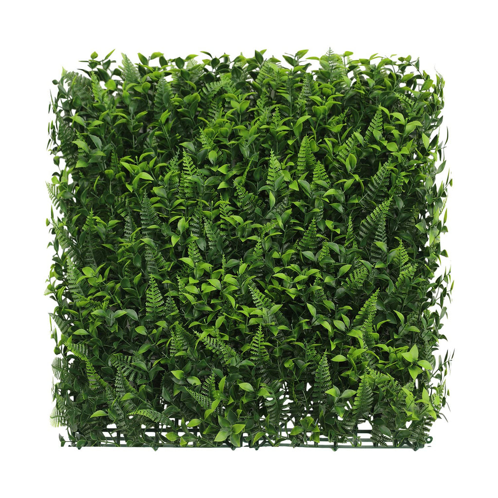 ECOOPTS 40"x40" Faux Ivy Privacy Fence Screen Artificial Boxwood Panels Topiary Hedge Plants for Indoor Outdoor Decoration, #1 Mixed Leave, 1 Pack