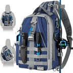 Ghosthorn Fishing Backpack with 3600 Tackle Box Fishing Gear Set Tackle Bag