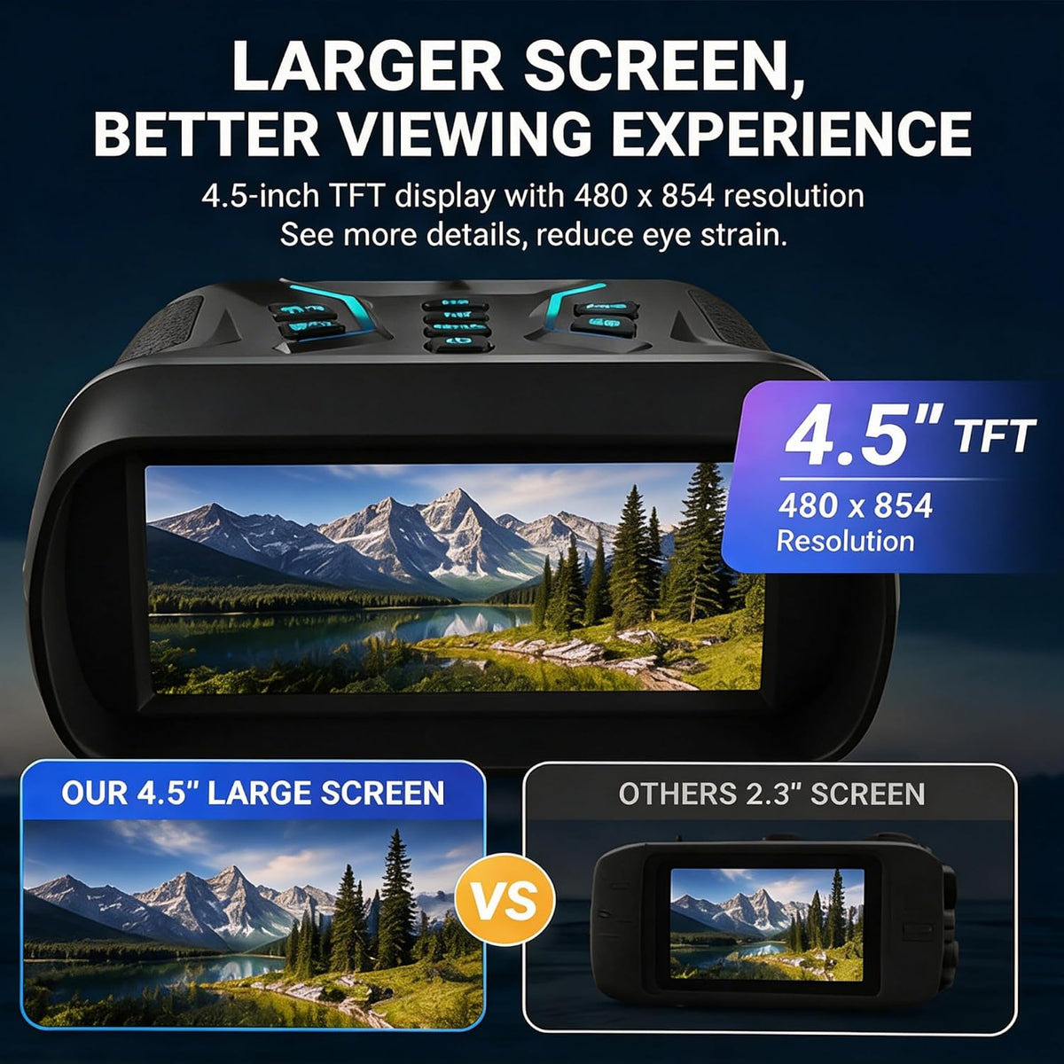 4K Night Vision Binoculars HD Night Vision Device with 32GB Card, Cardless