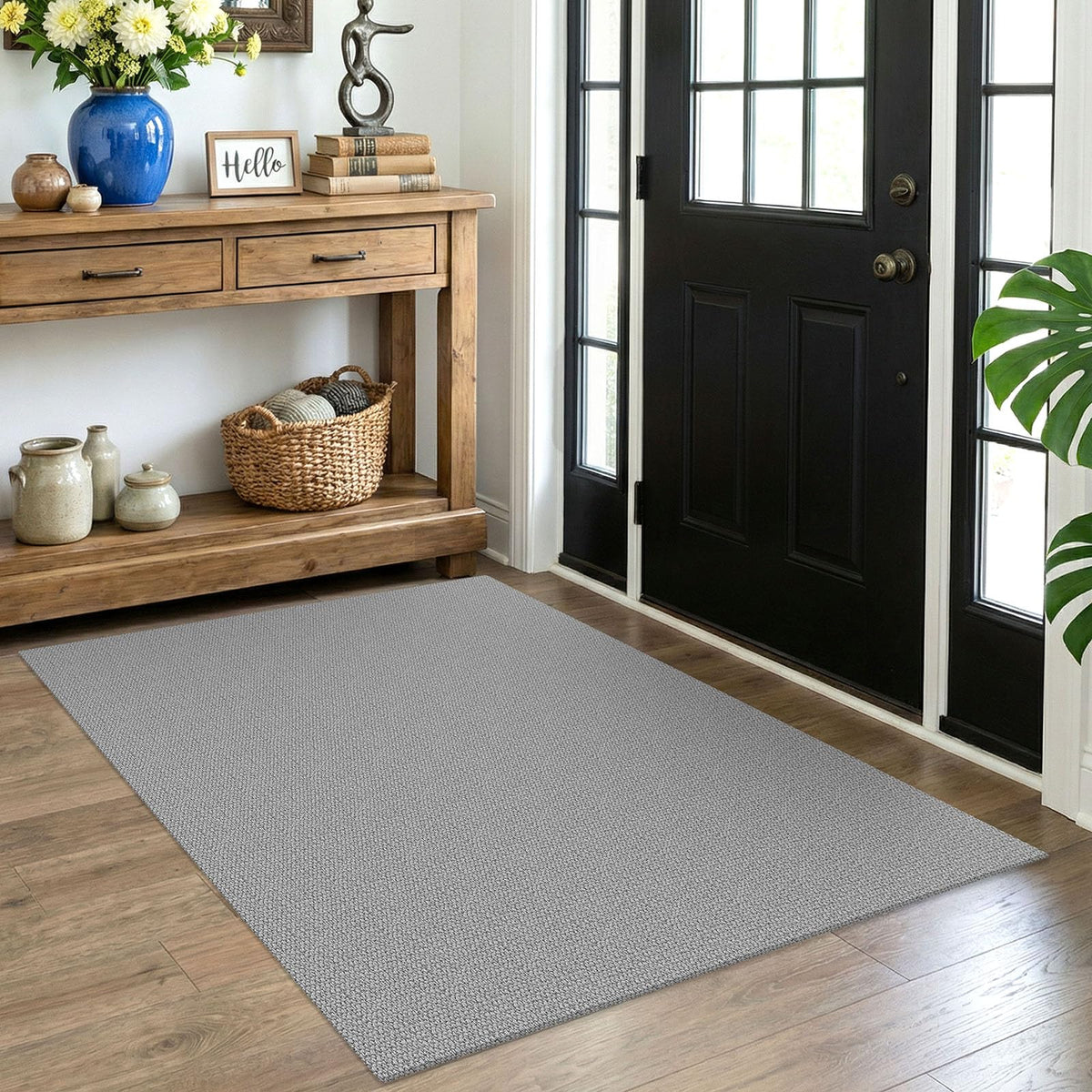 EARTHALL Washable Area Rug, Non Slip Living Room Rug, 5x7 Ft, Sand/Beige