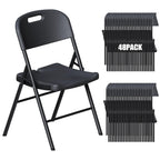 10 Pack White Folding Chairs for School Events Wedding Party Picnic
