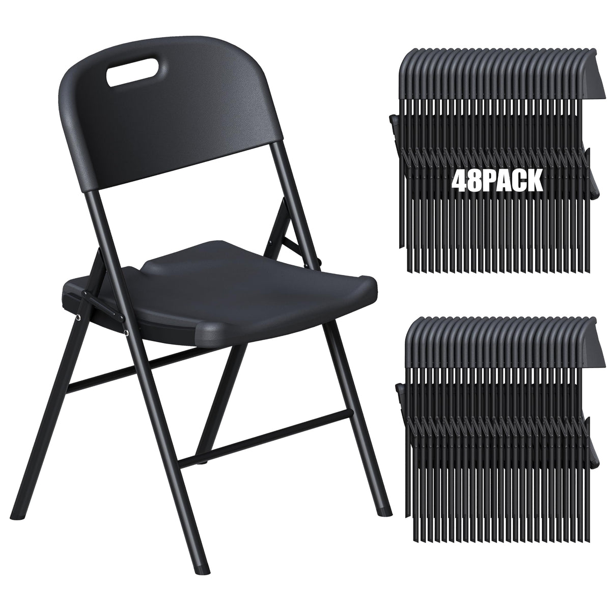 10 Pack White Folding Chairs for School Events Wedding Party Picnic