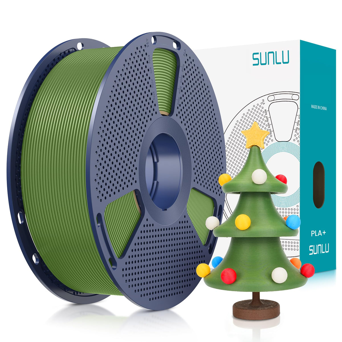 SUNLU PLA Plus Filament 1.75mm, 10KG Bundle, Black & White