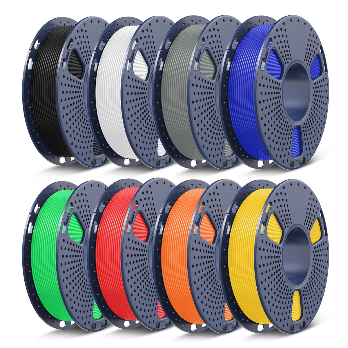 SUNLU PLA Plus Filament 1.75mm, 10KG Bundle, Black & White