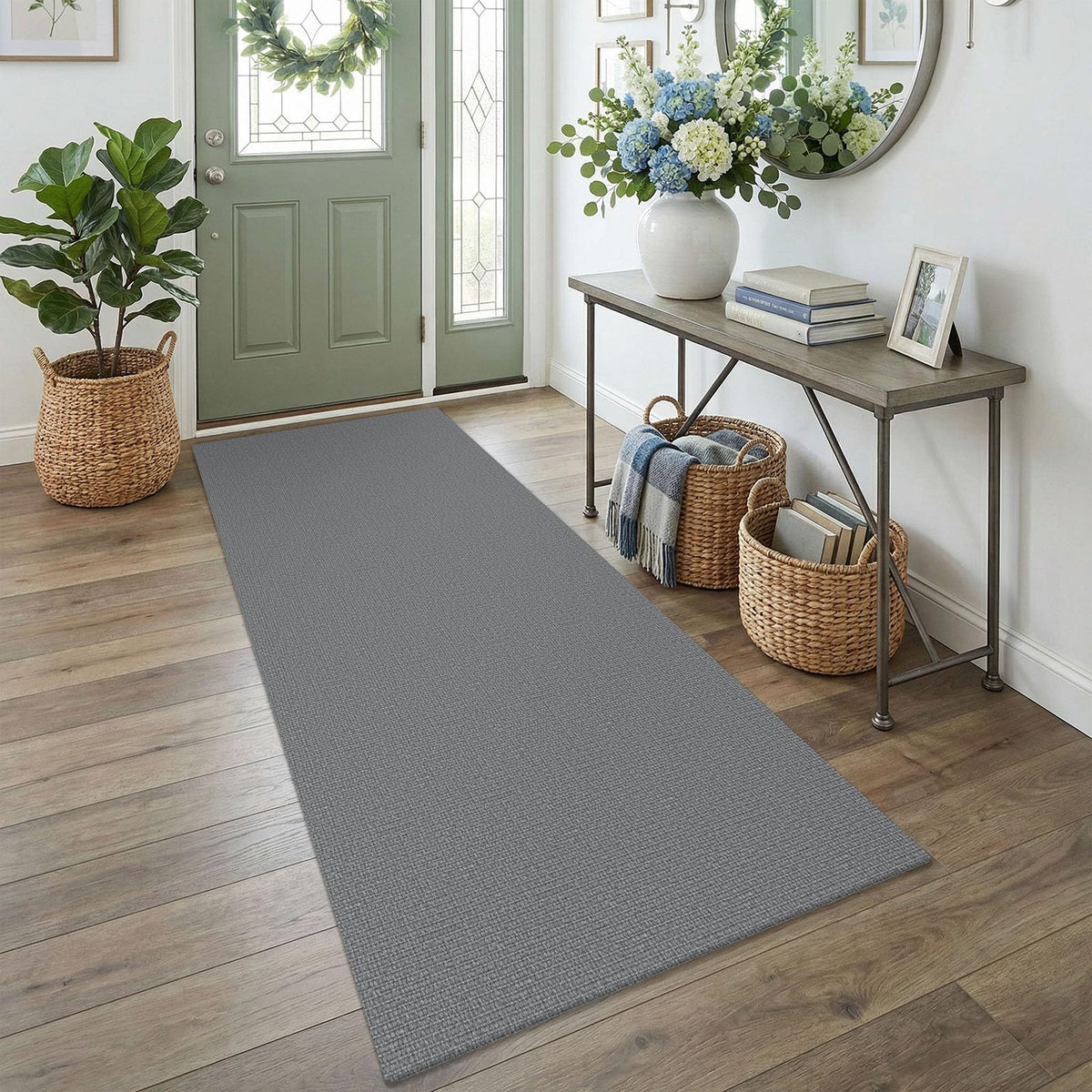 EARTHALL Washable Area Rug, Non Slip Living Room Rug, 5x7 Ft, Sand/Beige