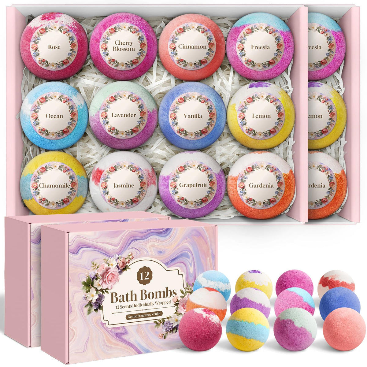 ZenBombs Bath Bombs for Women, Handmade Natural Bath Bomb with Shea Butter