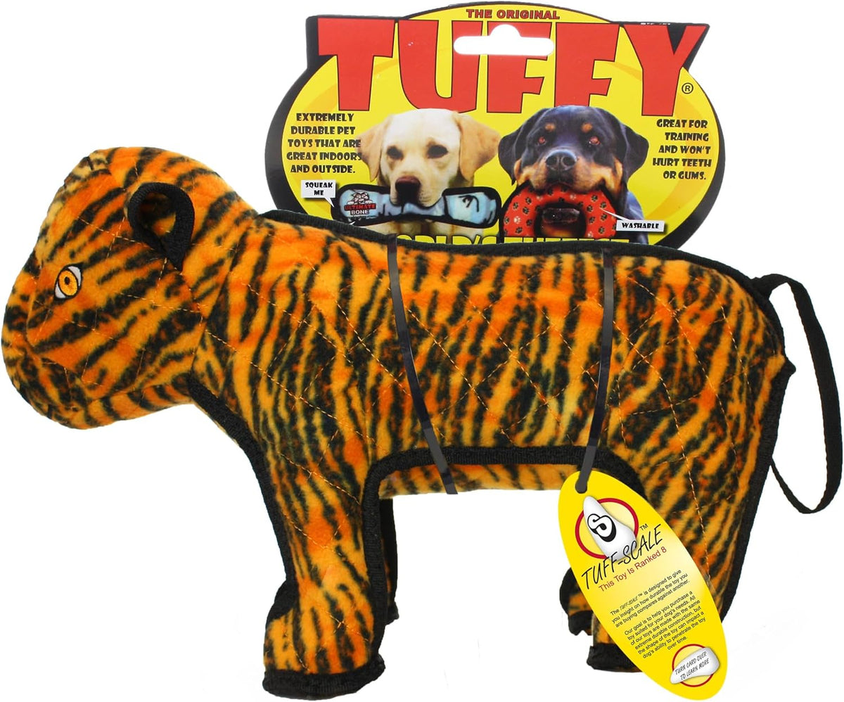 TUFFY® 2 Pack Tiger Ultra Durable Plush Dog Toys