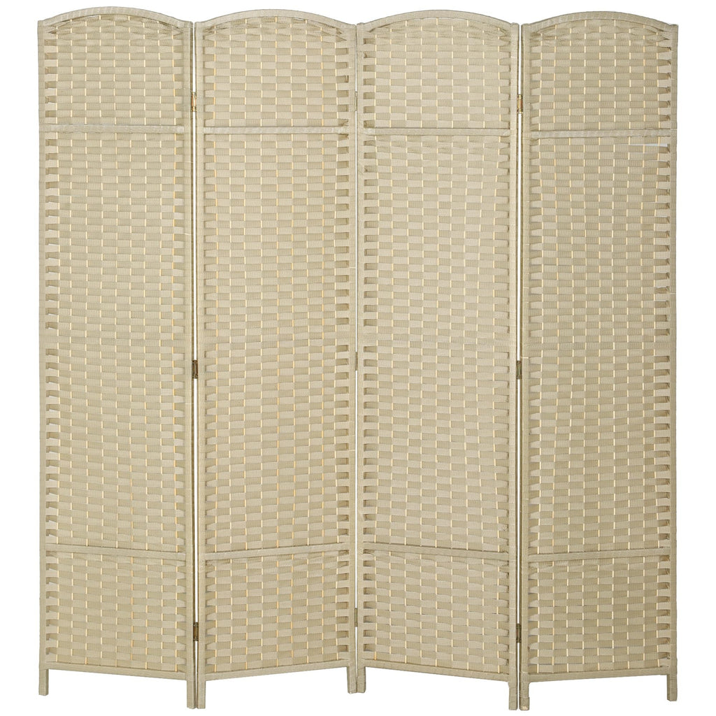 HOMCOM Room Divider 8 Panel Folding Privacy Screen 5.6' Tall Nature Wood