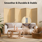JOSTYLE Bamboo Room Divider, 6-Panel Folding Privacy Screen, 6 ft. Tall