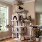 Hey-brother Cat Tree Tower with Stable Extended Base, 3 Platforms, MPJ038W