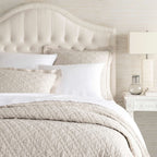 Pine Cone Hill Washed Linen Ivory Solid Linen Quilt, King