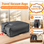 Overpack Vacuum Bags for Travel with Wireless Pump,2 Pack 28L Bag + 1 Pump