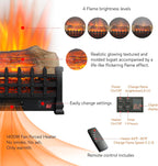 20 Inch Electric Fireplace 3D Log Set Insert Free Standing Heater