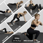 HT01-B Hip Thrust Bench, Hip Thrust Machine for Core&Ab Strength Training, Hip Thrust Booty Workout Box with Non-Slip, Glute Bridge Machine for Home and Gym, Large/Medium Size