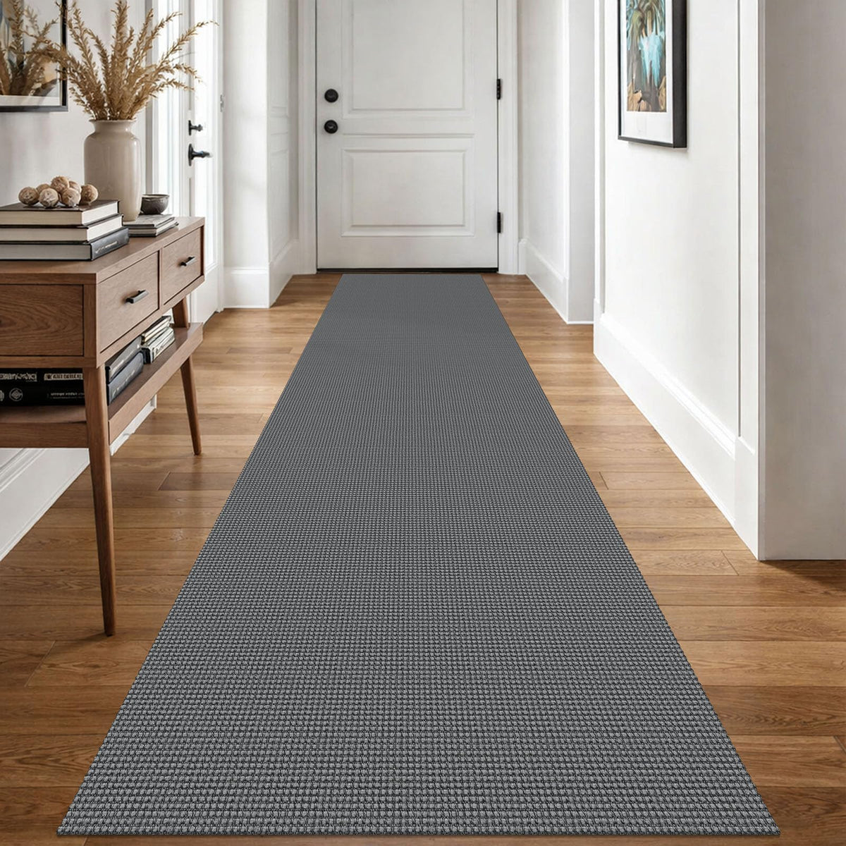 EARTHALL Woven Area Rugs 6x9 Ft Washable Living Room Rugs Non Slip Rubber Backed Dining Room Rug Braided Bedroom Rugs Indoor Floor Carpet for Living Room, Bedroom, Dining Room, Beige/Ivory