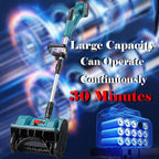 Brushless Motor Cordless Snow Shovel, 12-Inch Width, 21V Battery, 26ft Throwing Distance, Adjustable Handle & Chute for Easy Snow Removal on Sidewalks