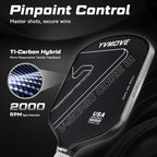 YVmove 16mm 18K T800 Carbon Fiber Pickleball Paddle, USAPA Approved