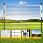 Portable Badminton Set, Heavy-Duty Outdoor Net with 4 Rackets, 3 Shuttlecocks & Boundary Line for Backyard Lawn Beach Family Games