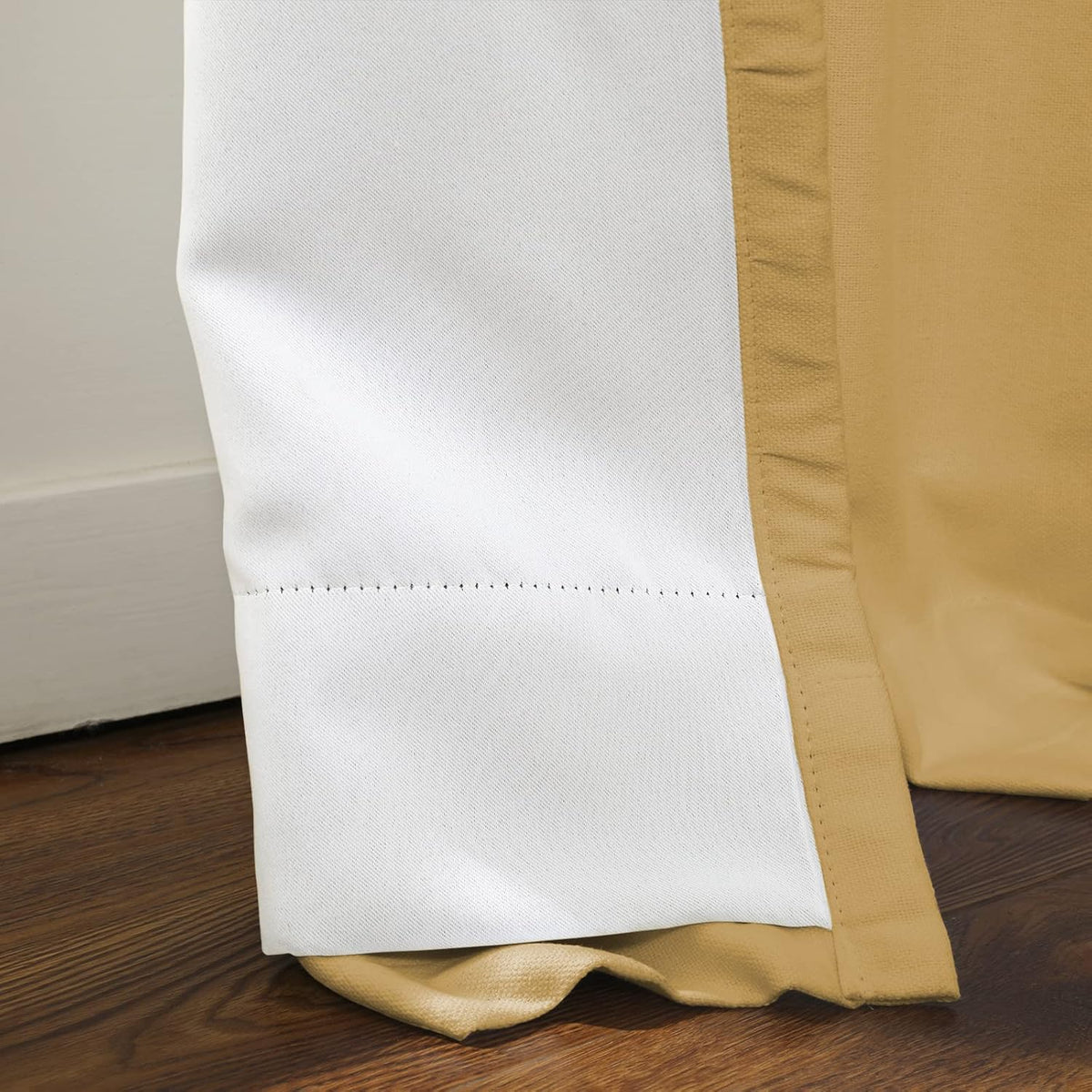 ChadMade Pinch Pleat Pure Cotton Duck Drape Blackout Oatmeal Drape for Sliding Door Curtain Plain Weave with Blackout Lining 50Wx72L (1 Panel), BOZI Collection