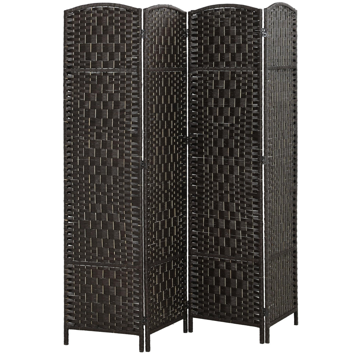 HOMCOM Room Divider 6-Panel, 6FT-Tall Folding Privacy Screen, Natural