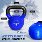 Yes4All Vinyl Kettlebell, 5–100 Lb Strength Training Kettlebell