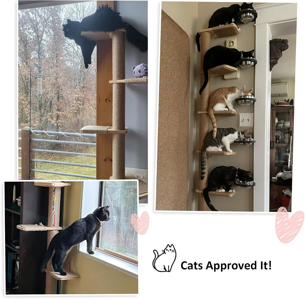 FUKUMARU Wall-Mounted Cat Tree for Small & Medium Cats
