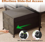 Fokyfok 2Pack Under Bed Storage Containers,16 inch Height,31 inch Long