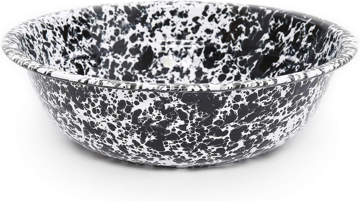 Enamelware Benson Basin, 32 quart, Red/White Splatter (Single)