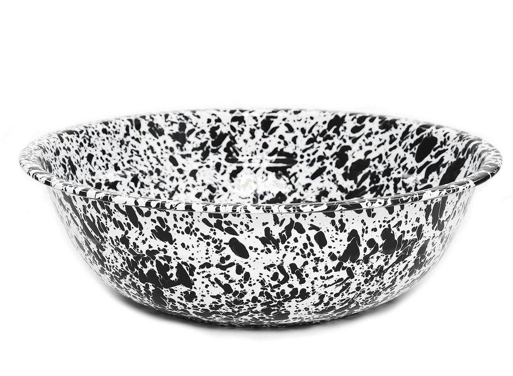 Enamelware Benson Basin, 32 quart, Red/White Splatter (Single)