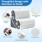 Ahpmeoa 6PCS Wedge Pillow Set for After Surgery, Sit Up Pillow, White