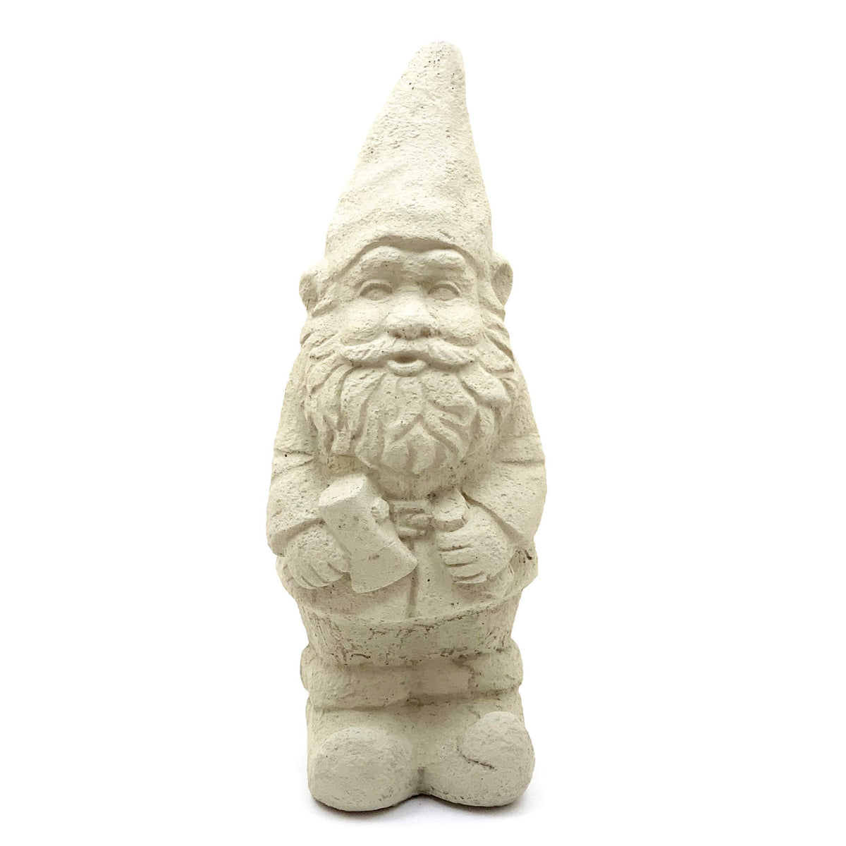 Vintage Garden Gnomes (Set/5): Solid Durable Stone Statue with Aged Texture. Sealed for Outdoor Use. Handcrafted USA. (Antique/Gray)